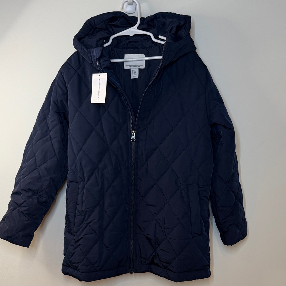 Amazon Essentials Kids Quilted Puffer Jacket - Dark Blue